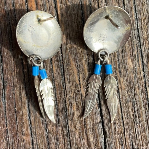Native American feather earrings - Picture 3 of 6